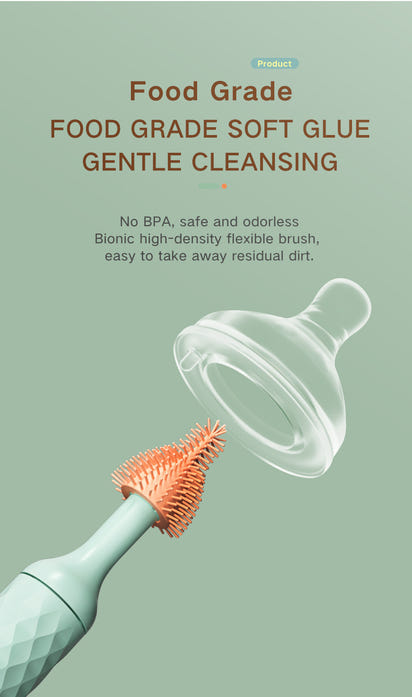 Electric Silicone Baby Bottle Brush